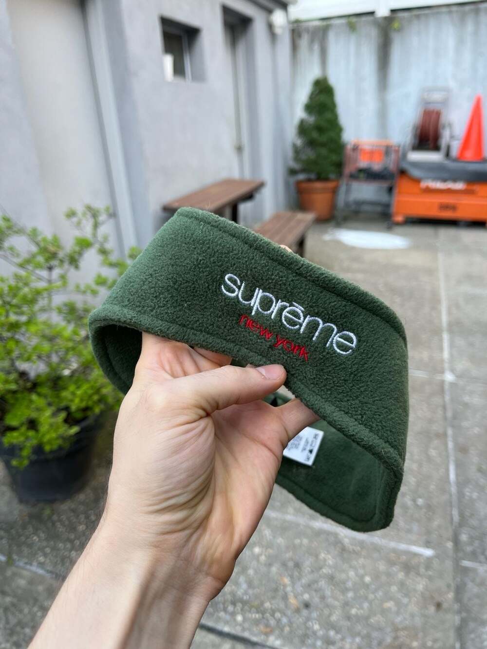 Supreme Polartec Fleece Headband Dark Green